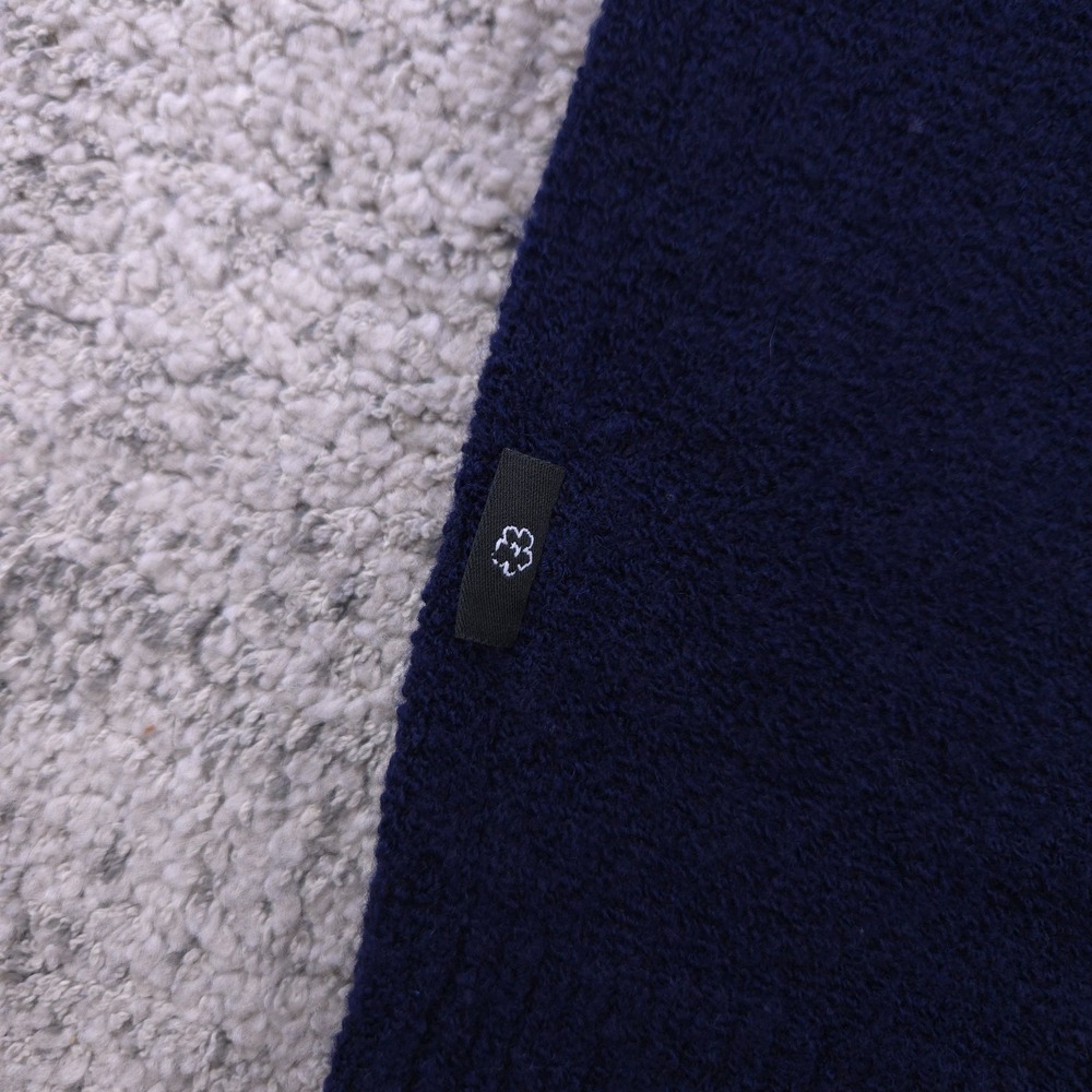 Ted Baker Sweater Mens Size 5 Pullover Signature Logo Crew Neck Blue Wool Blend - Picture 5 of 10